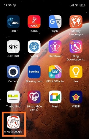 Cài App shopduonggia cho điện thoại Android