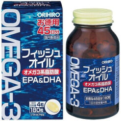 dầu cá omega3 Orihiro Nhật Bản 180 viên